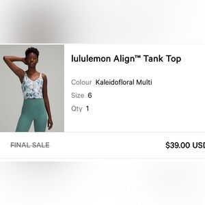 Lululemon align tank top